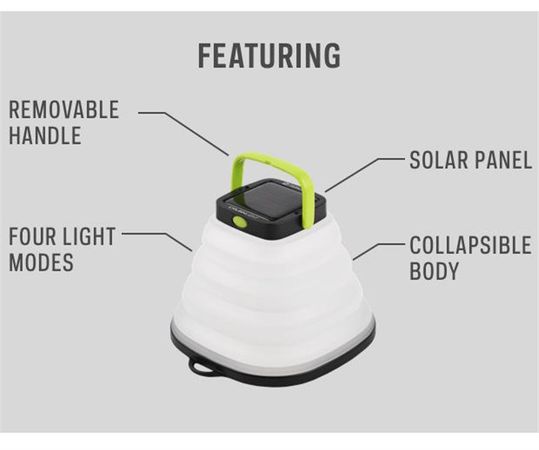 CRUSH LIGHT Solar-Laterne 60 Lumen
