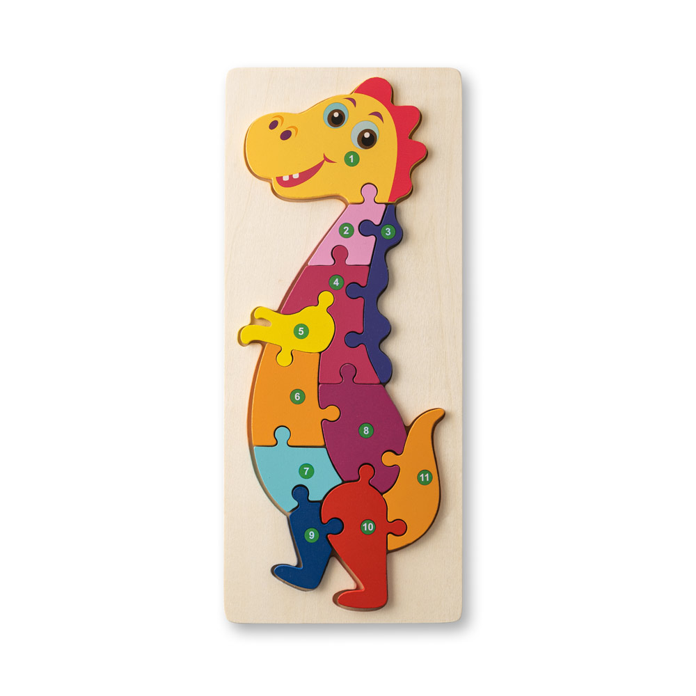 hi!dea 98003 - Puzzle en forme de dinosaure en contreplaqué de pin