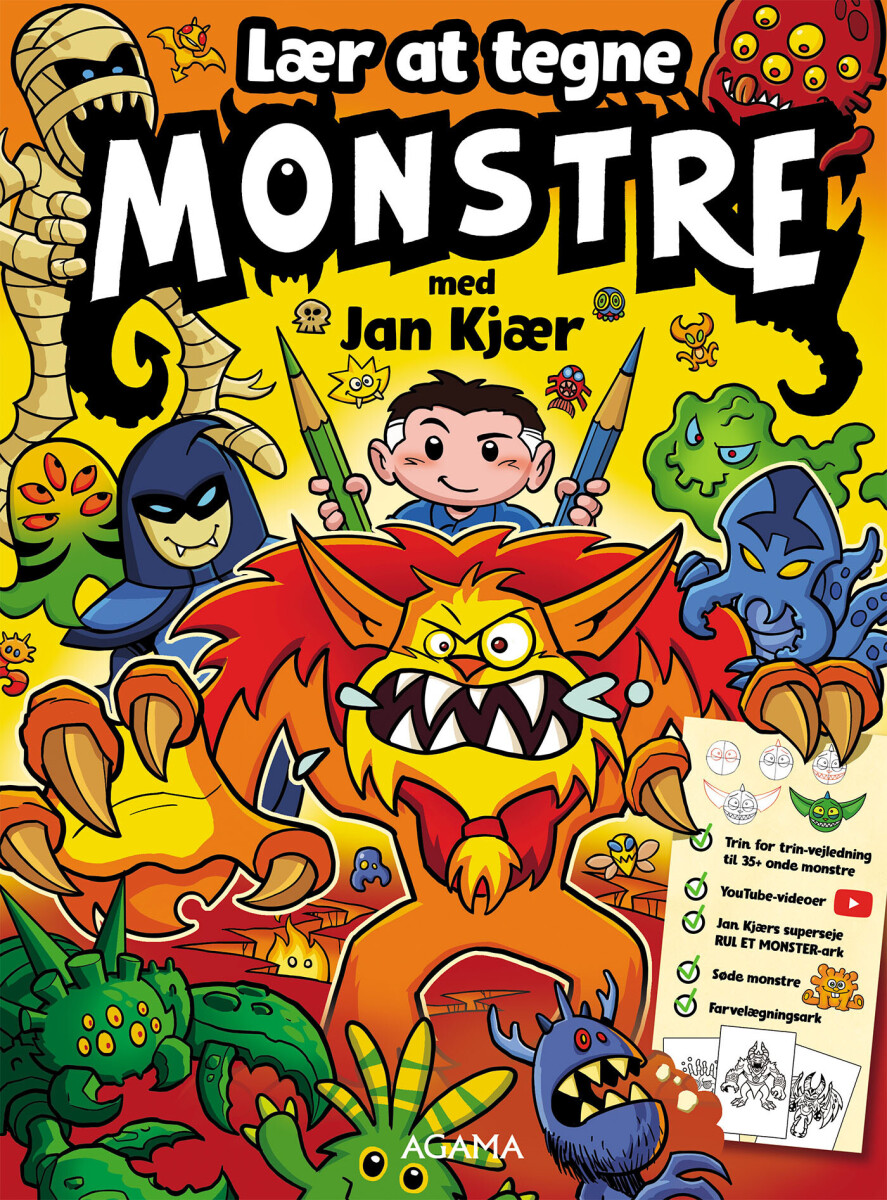 Lær At Tegne Monstre - Jan Kjær - Bog