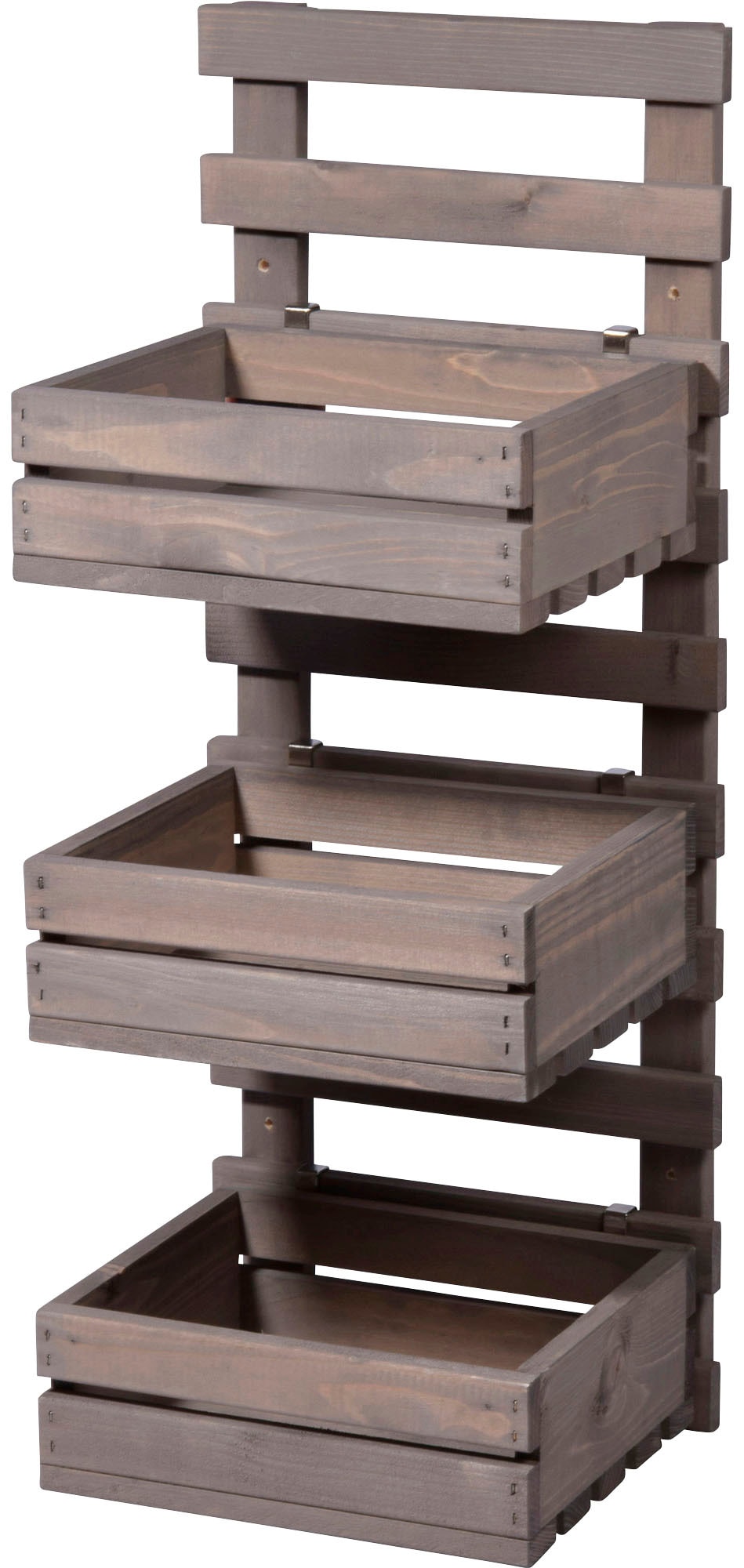 dobar Wandregal flexibles 3-stufiges Wandregal, grau