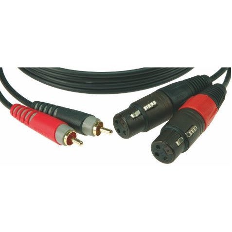 Klotz AT-CF0200 verloopkabel 2x RCA - 2x XLR 3p female 2 meter