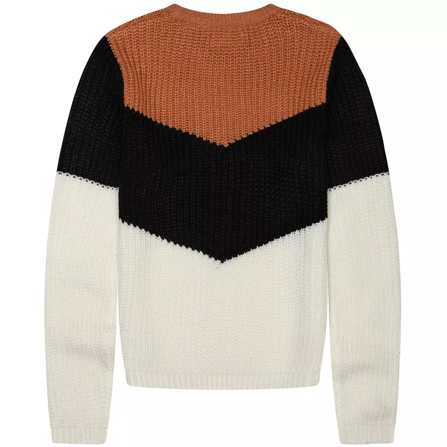 MINOTI Strickpullover BraunSchwarzCremeweiß