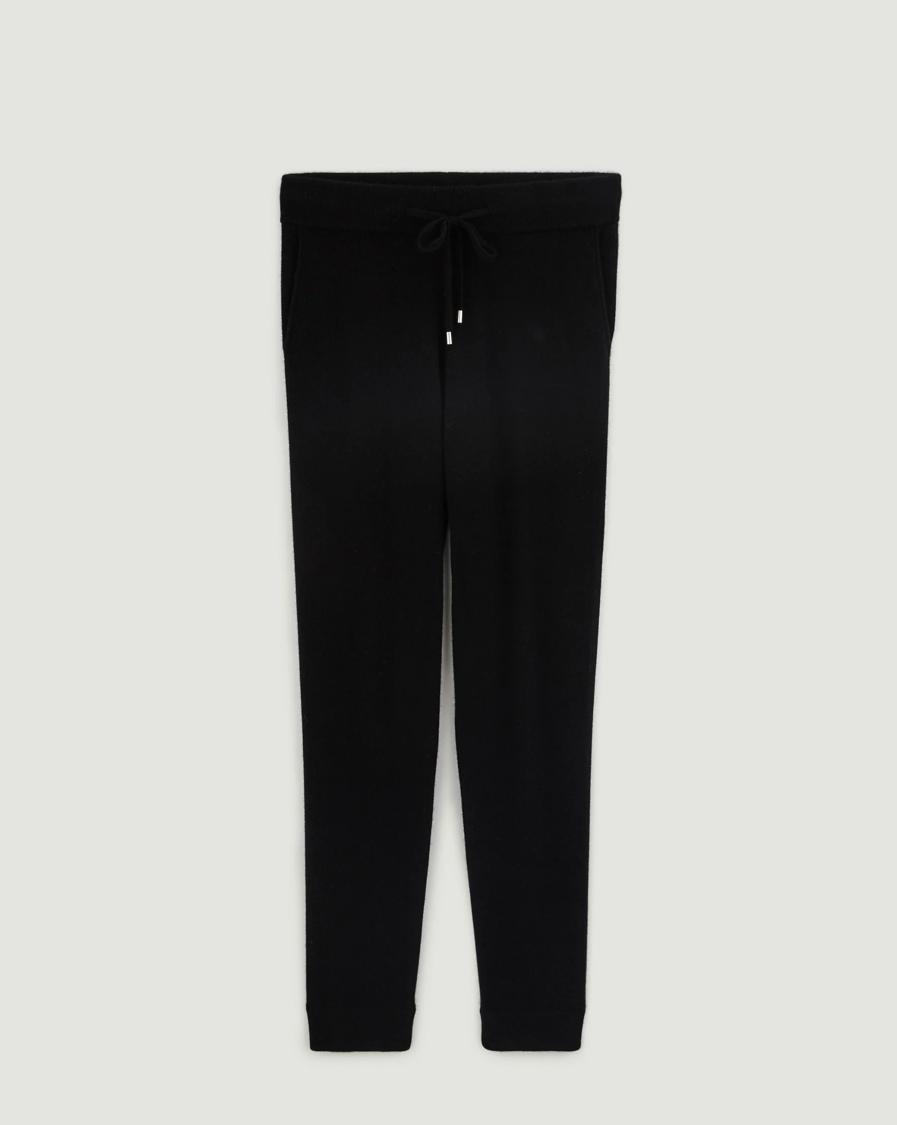 Pantalon jogging homme en cachemire 2 fils | Noir