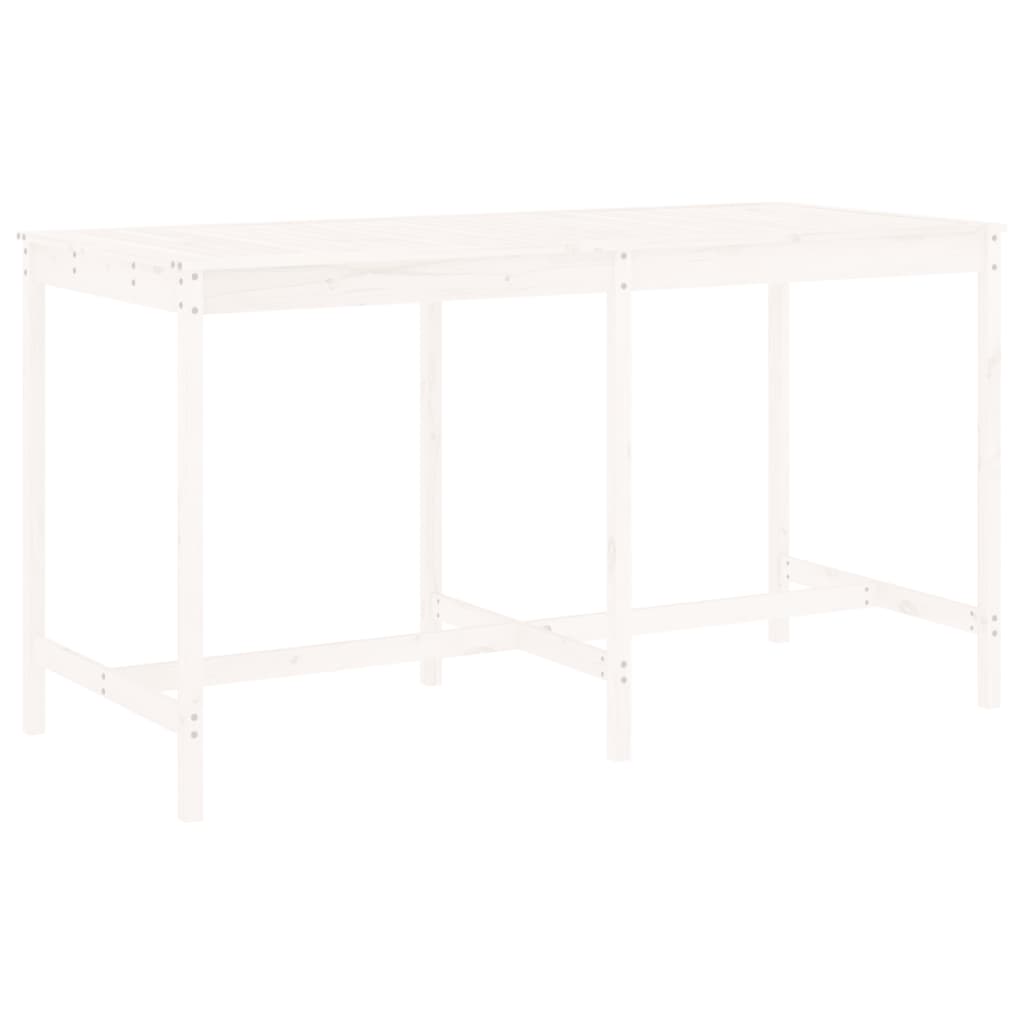 Ensemble de bar de jardin 9 pcs blanc bois de pin massif