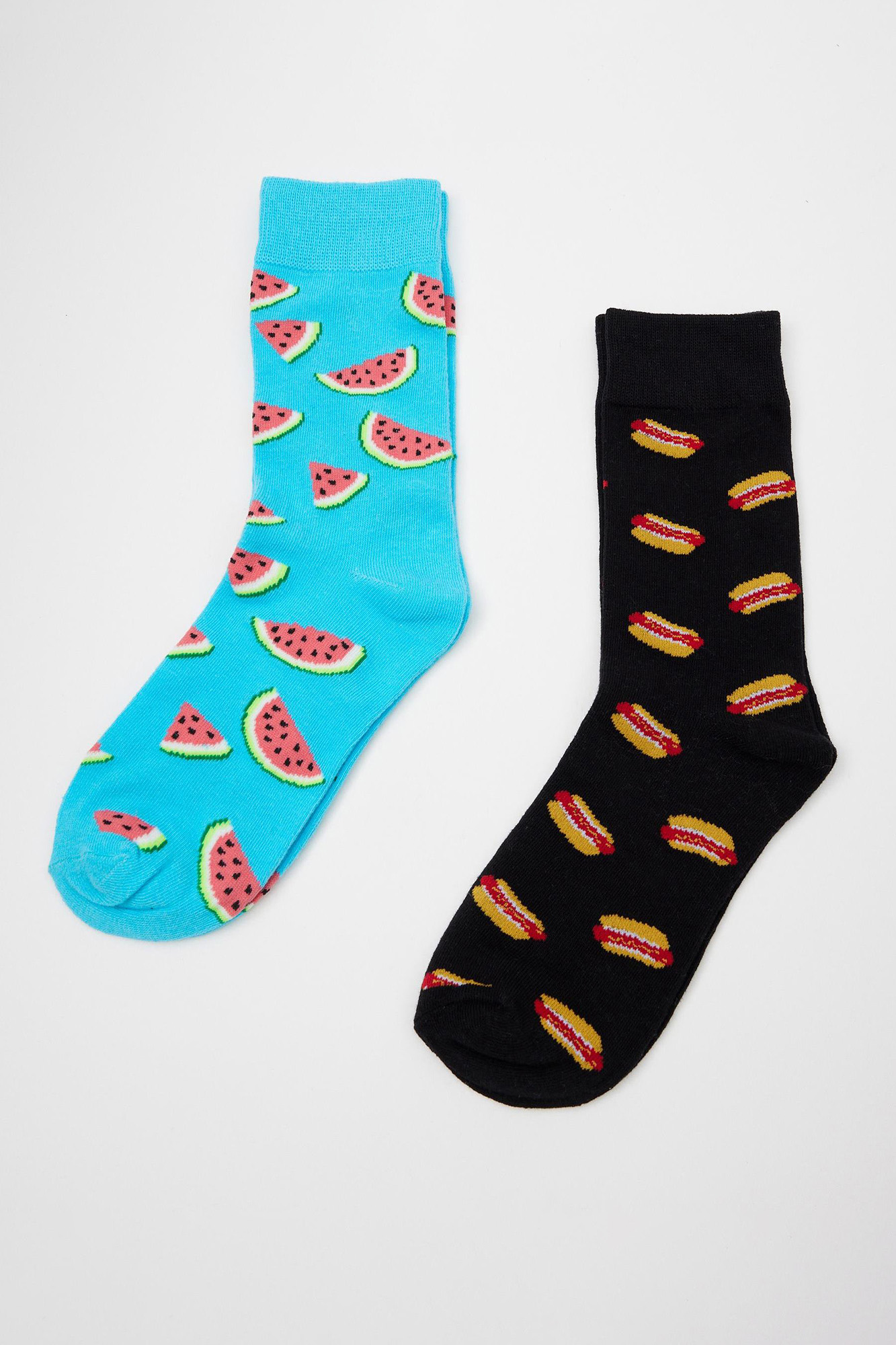 Pacote com 2 pares de meias fantasia masculinas