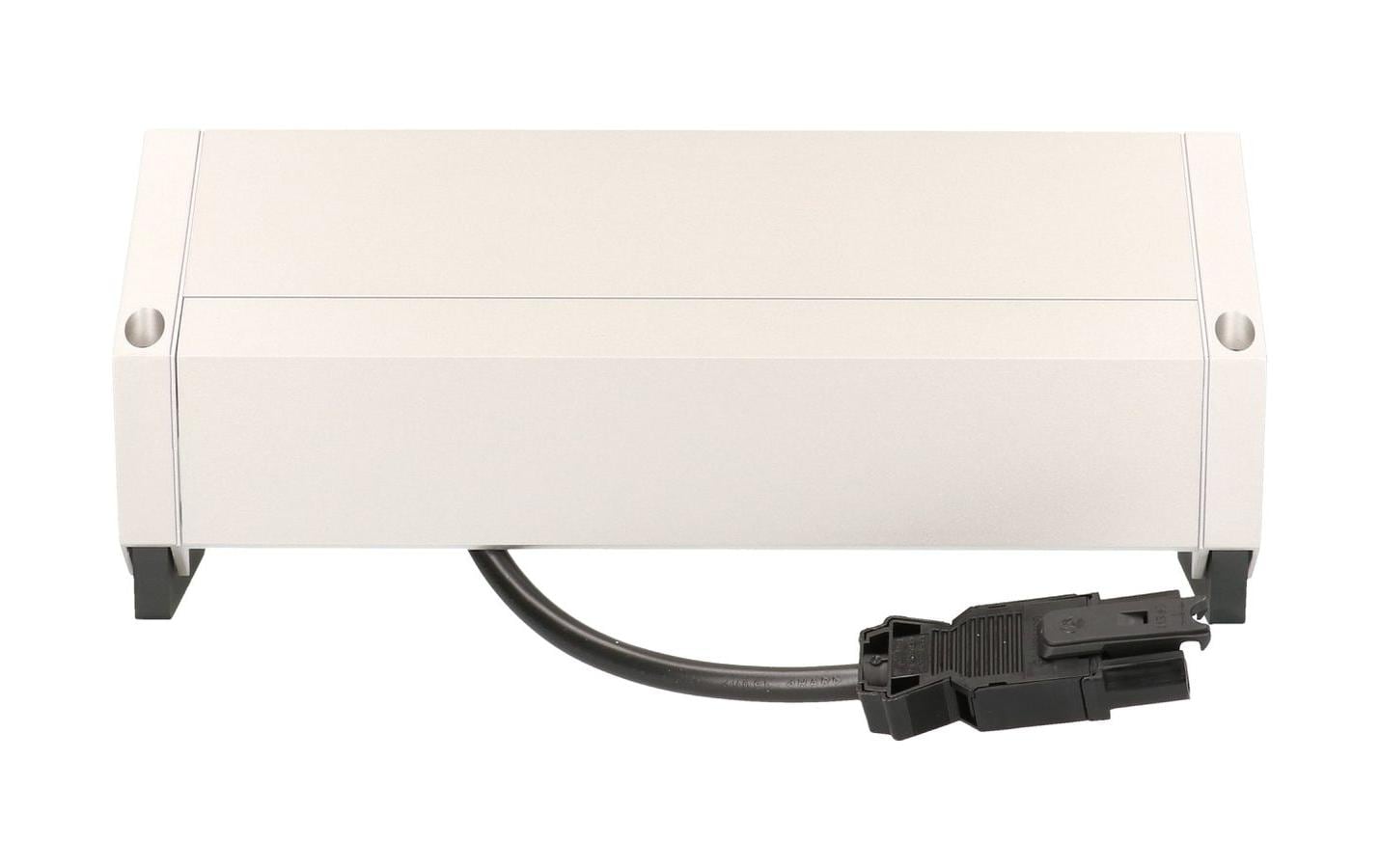 Tischsteckdosenleiste DESK 2 3x T13, 1x ABD<br>Steckdosenleiste, 2x T13 Buchsen 90°, 1x Custom, Inox