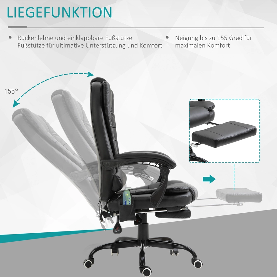 Vinsetto Bürostuhl schwarz