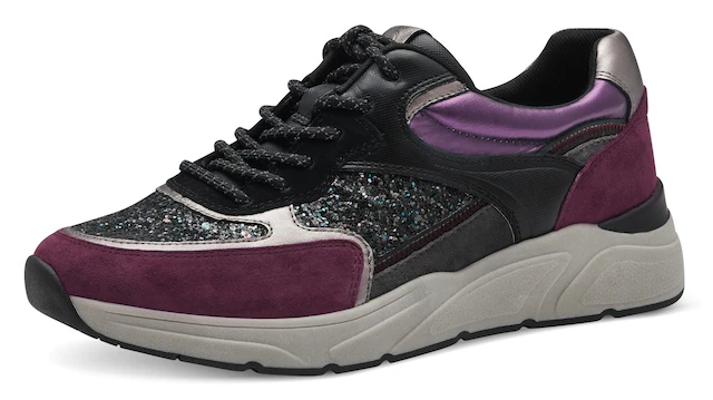 Tamaris Keilsneaker  , Schnürschuh, Halbschuh, Freizeitschuh, farbenfrohe Kontrastbesätze