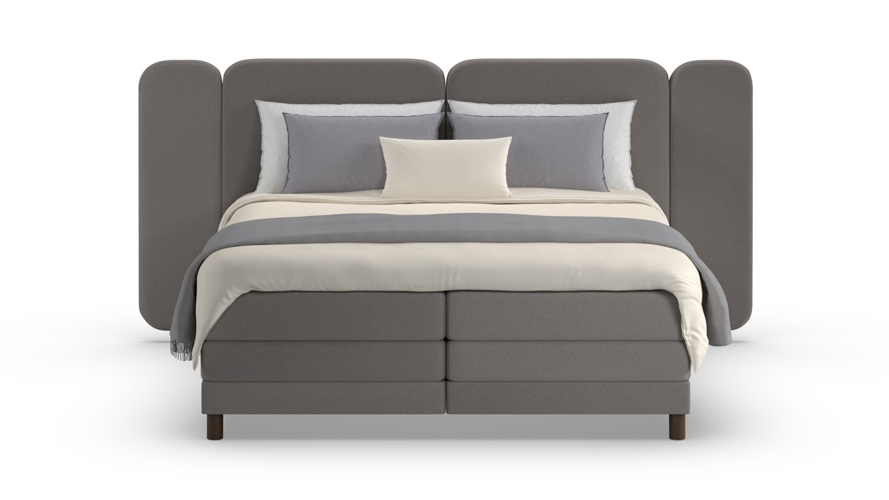 Elektrische boxspring Ridge - Warm wool dark grey