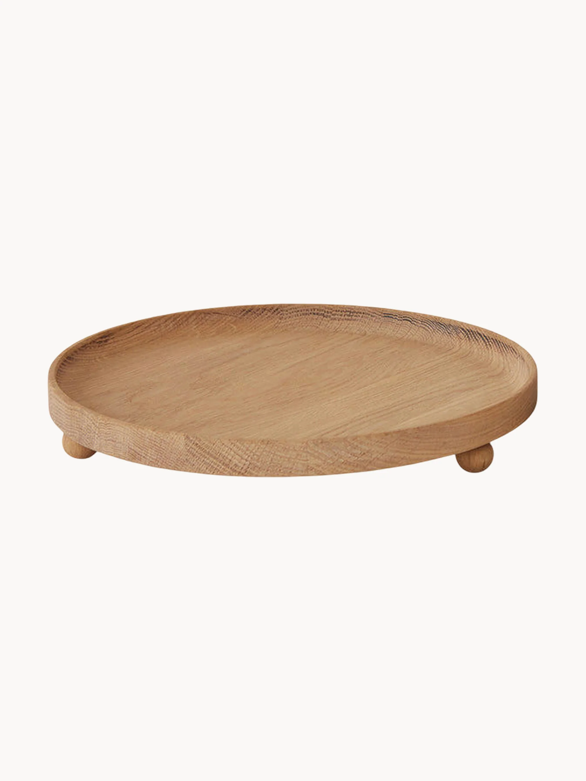 Rond dienblad Inka van eikenhout