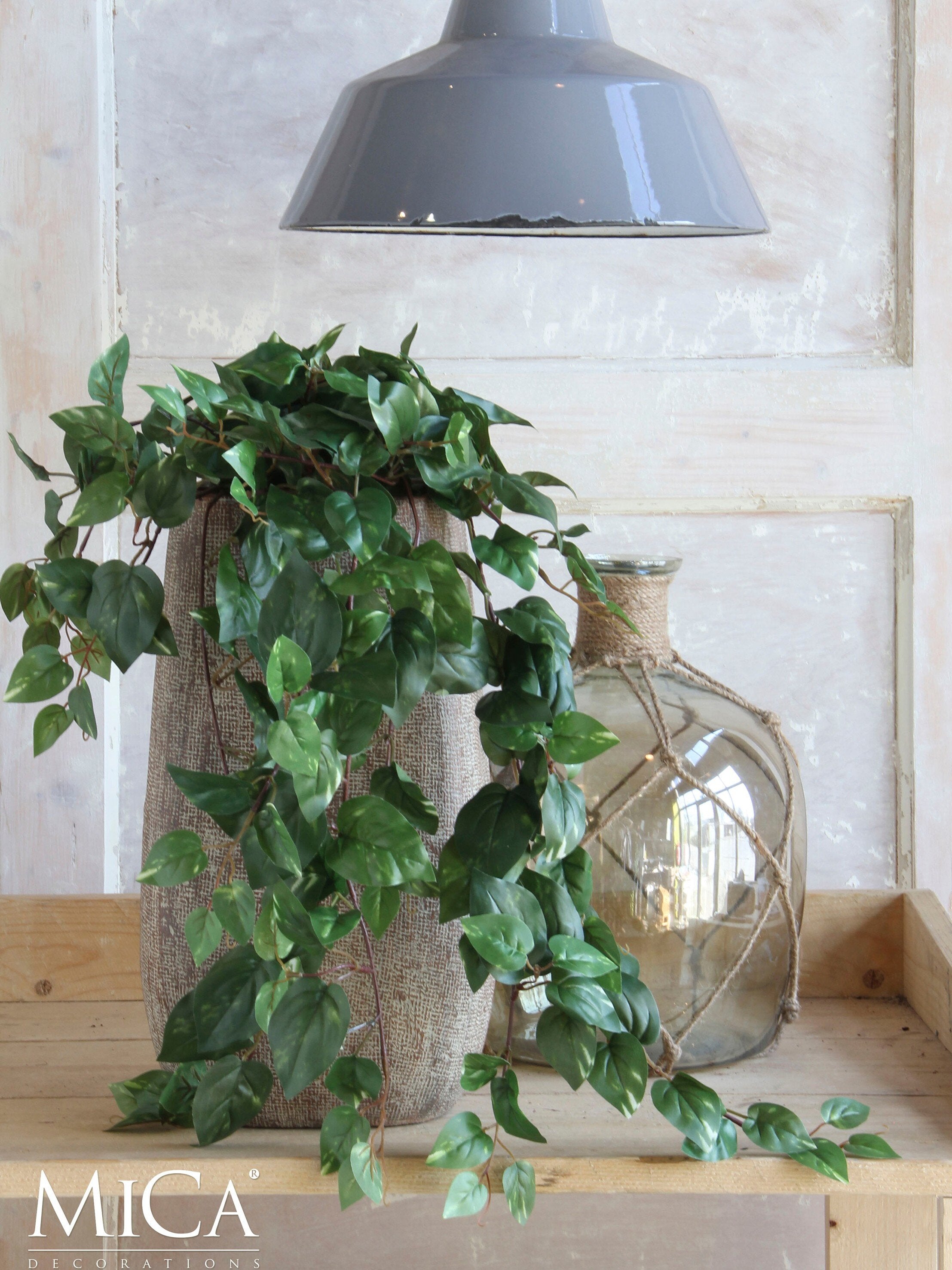 Mica Decorations Scindapsus hangend groen - l80xb30xh15cm