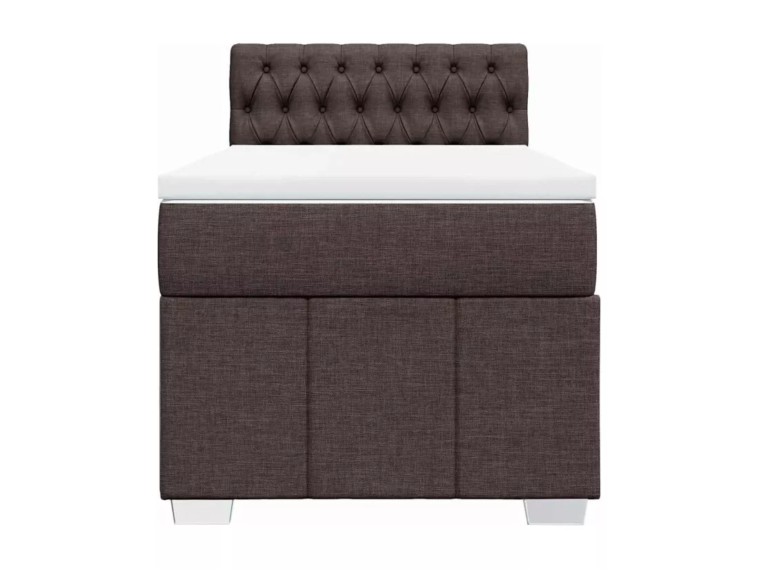 Sommier tapissier avec matelas Marron foncé 90x200 cm