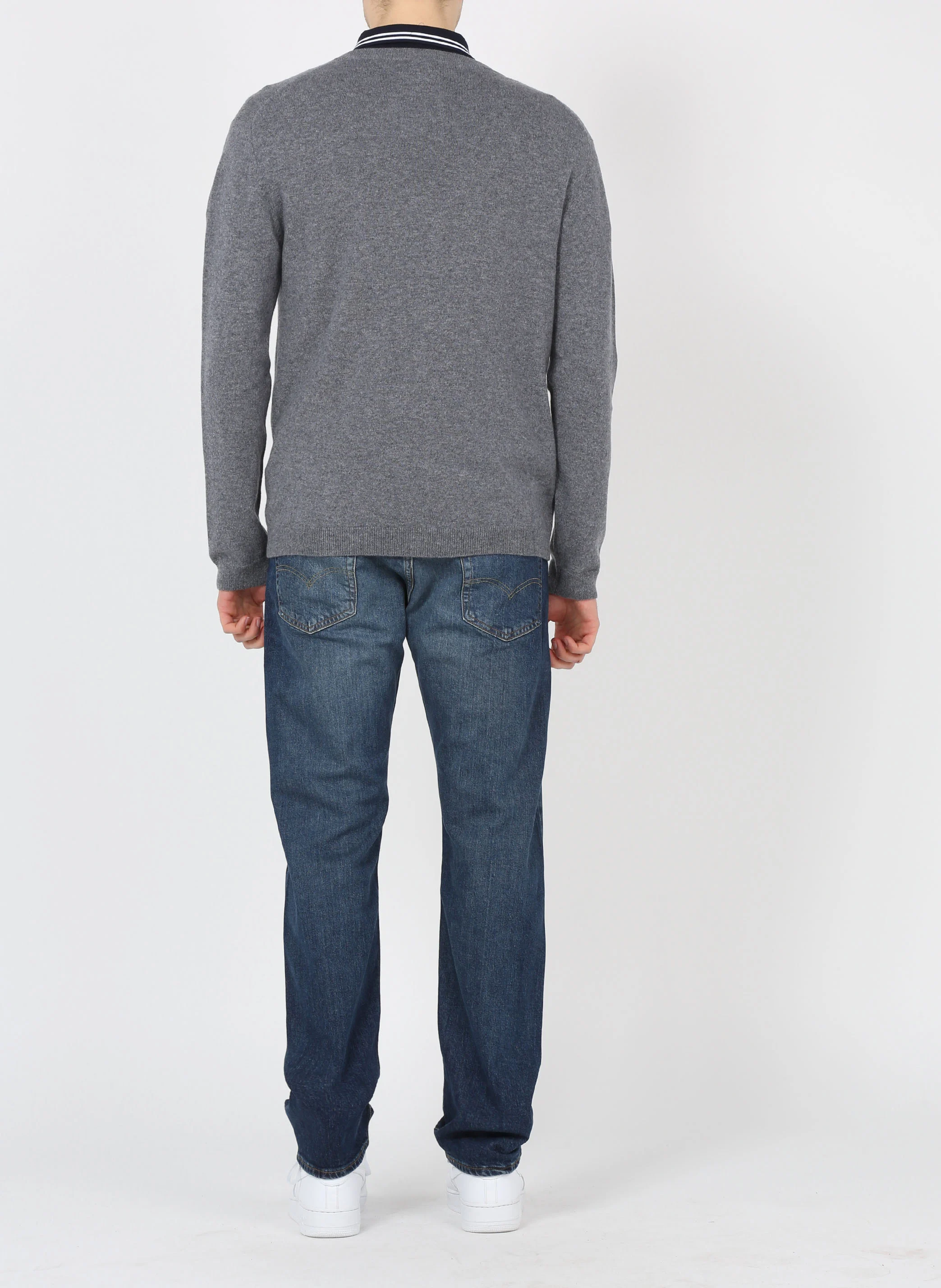 YVAN - Gilet col V en cachemire | Gris