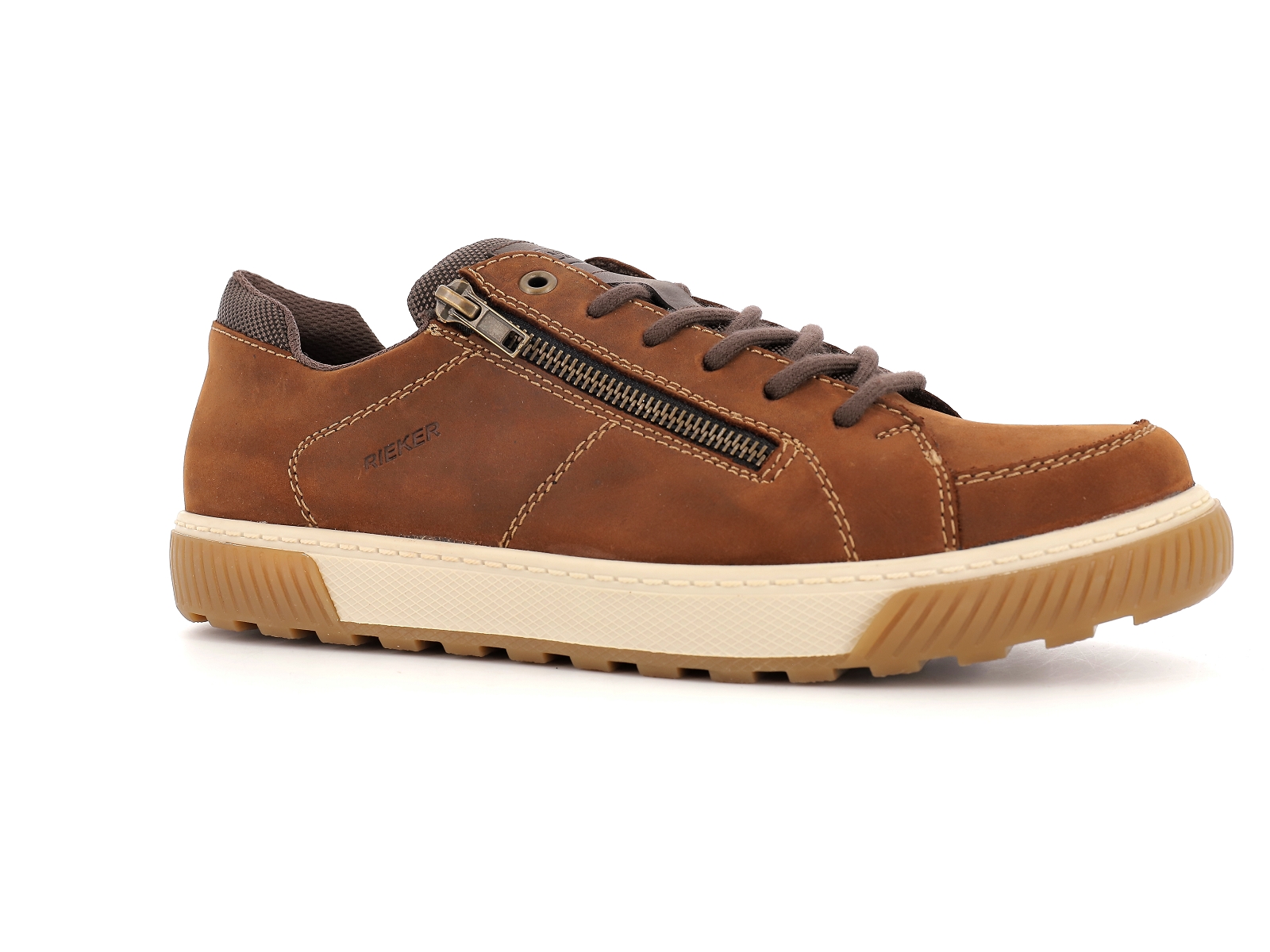 Rieker-18910 Cuir gras Marron Clair