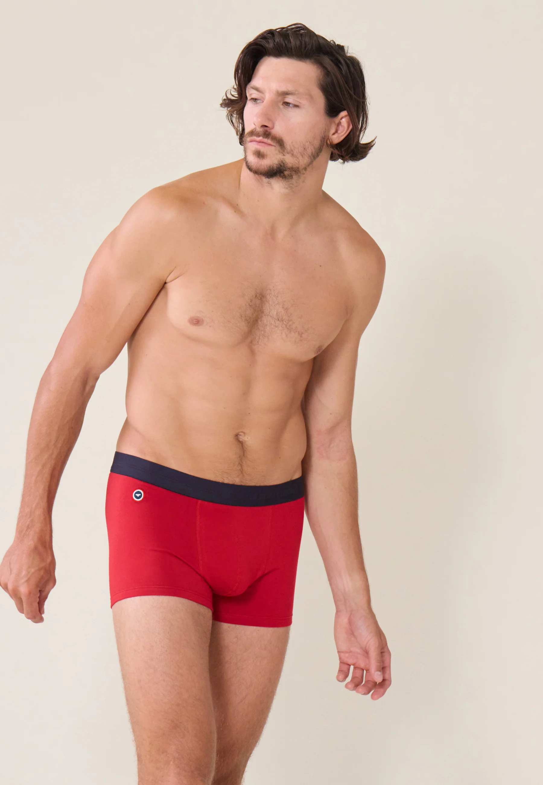 Boxer en coton-Marius Rouge Cerise