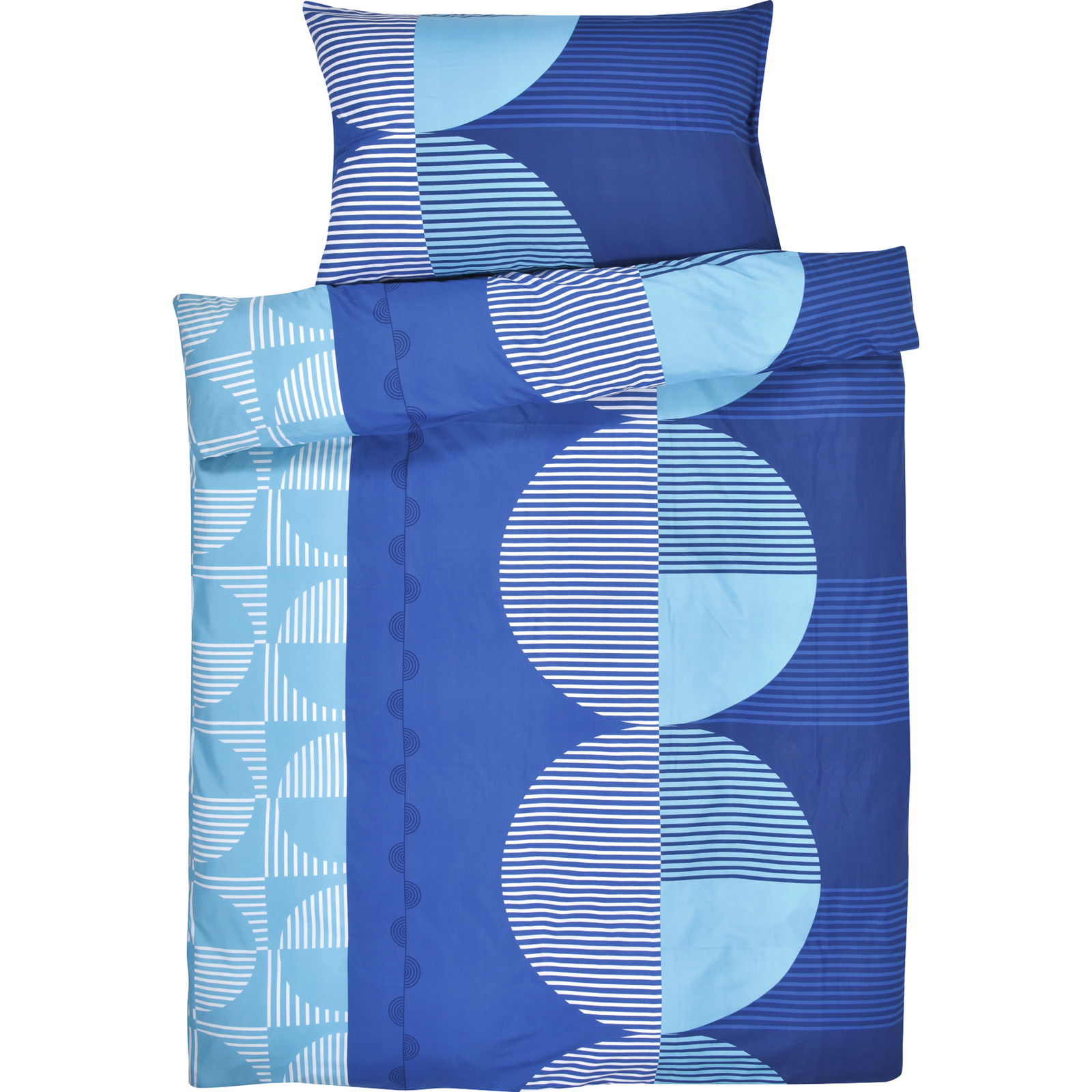 Bettwäsche blau 160x210 65x100 Bettanzug Nord