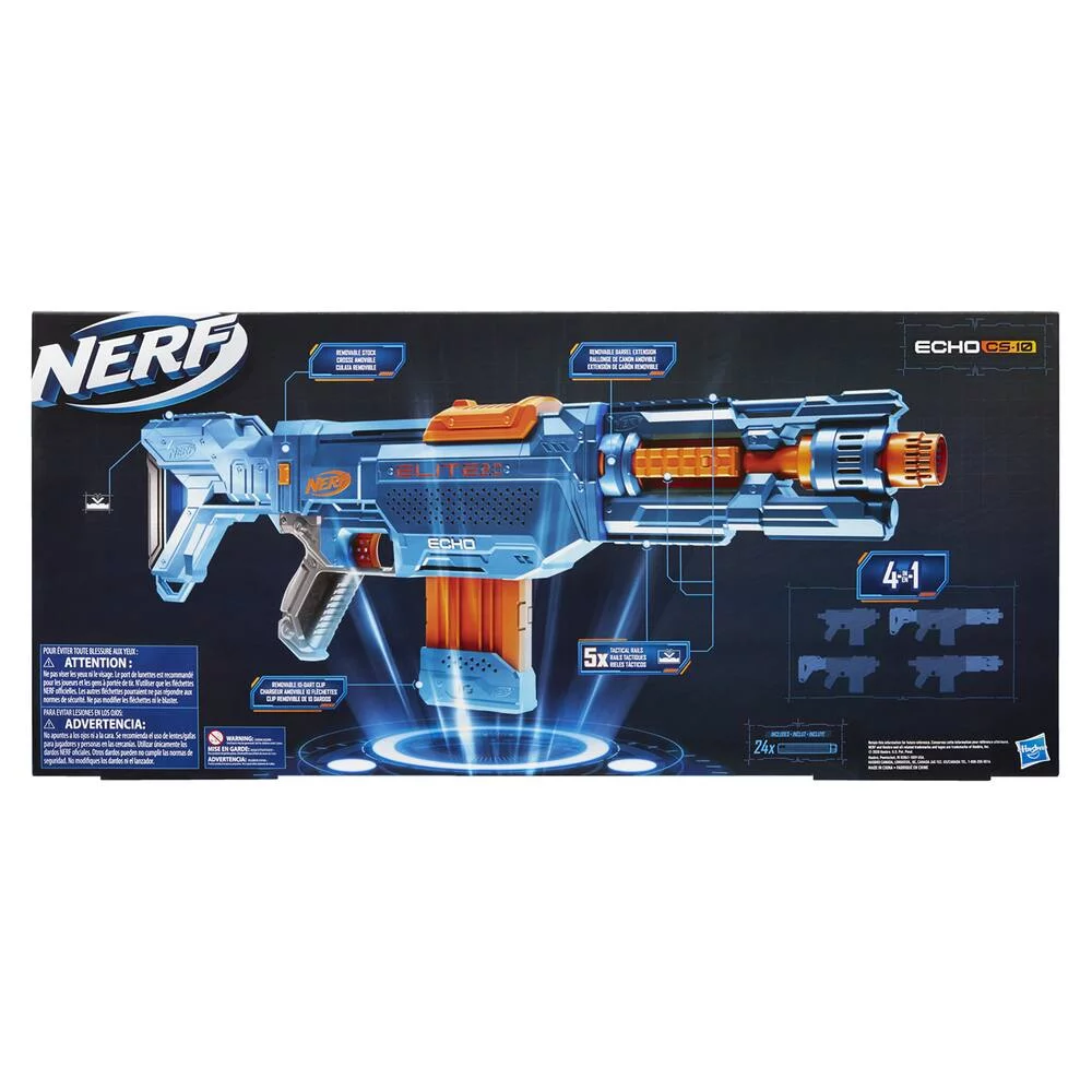 NERF ELITE 2.0 ECHO CS 10 ET FLECHETTES NERF ELITE OFFICIELLES