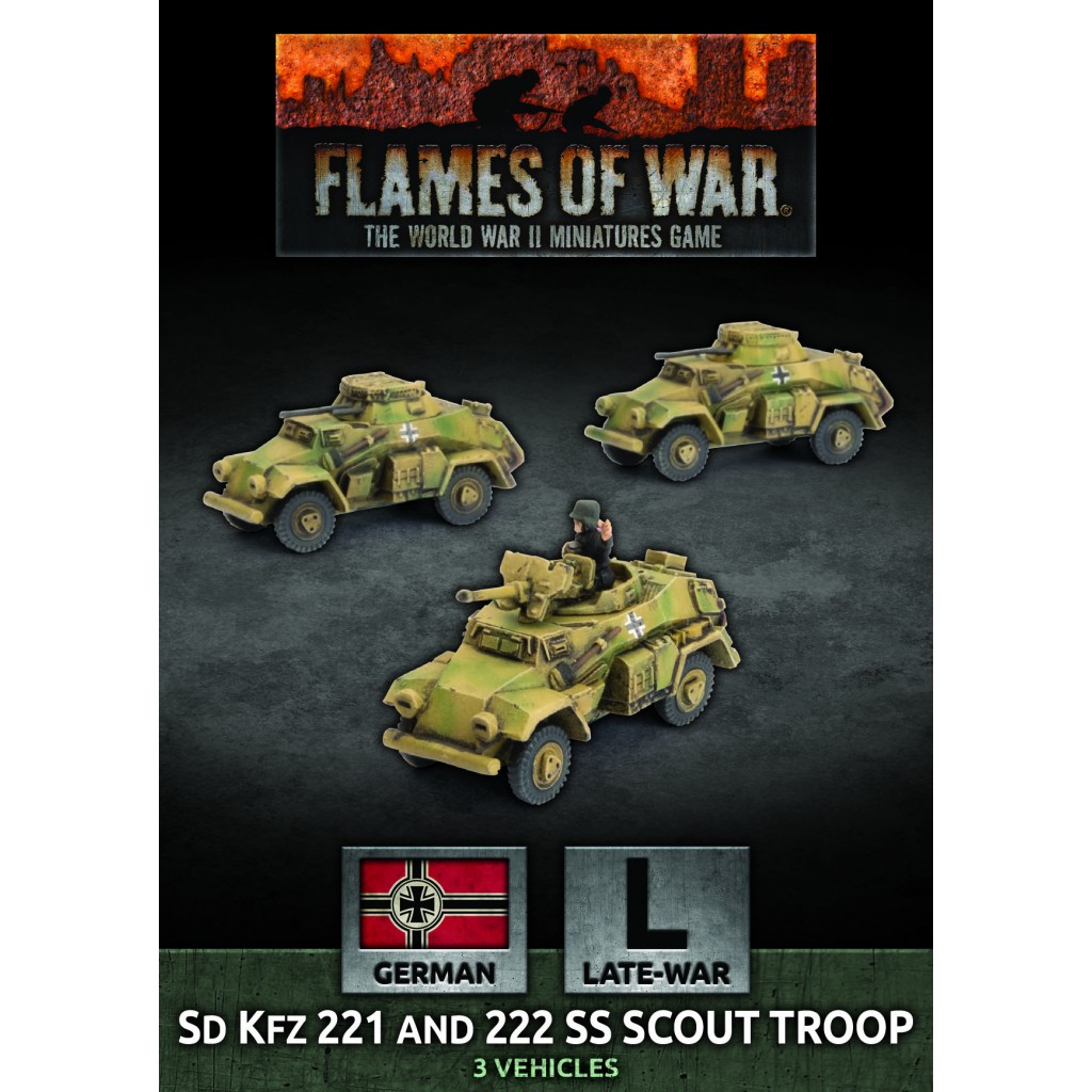 Flames of War - SdKfz 221 and 222 SS Scout Troop