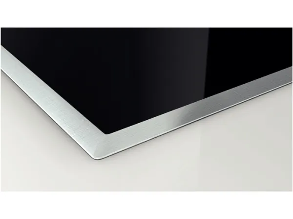 Siemens iQ100 ET645HE17 - Keramisk kogeplade - 4 plader - Niche - bredde: 56 cm - dybde: 49 cm - med rustfrit stål-pynt - sort/rustfrit stål
