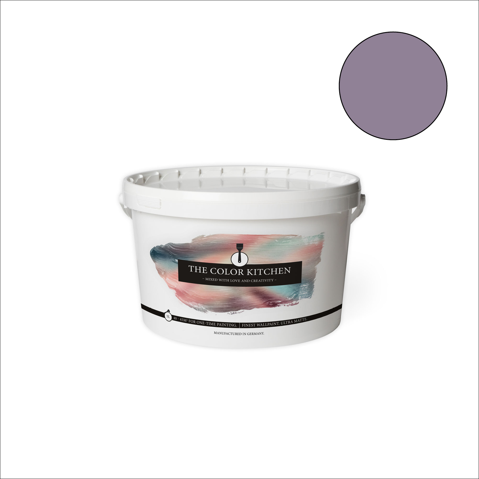 The Color Kitchen Wandfarbe Artful Aubergine - violett matt - 5 Liter