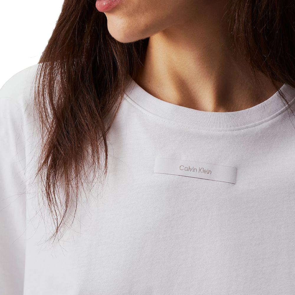 Calvin Klein Jeans T-shirt Blanc Femme Calvin Klein Micro Logo