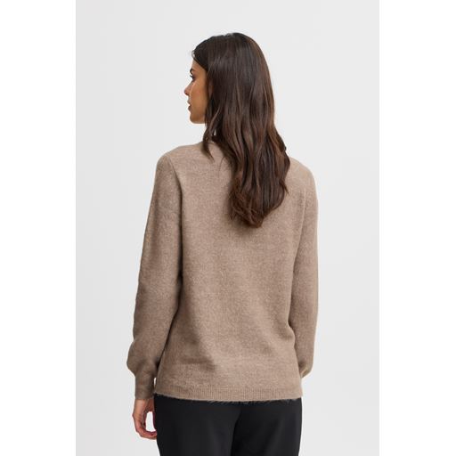 Fransa Ellis Striktrøje, Walnut Melange, XXL