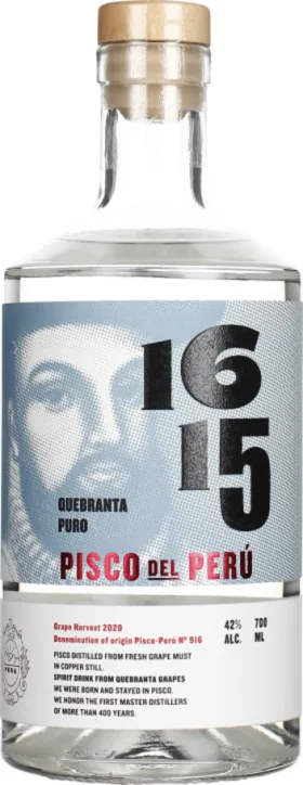 PISCO 1615 PURO QUEBRANTA 70CL