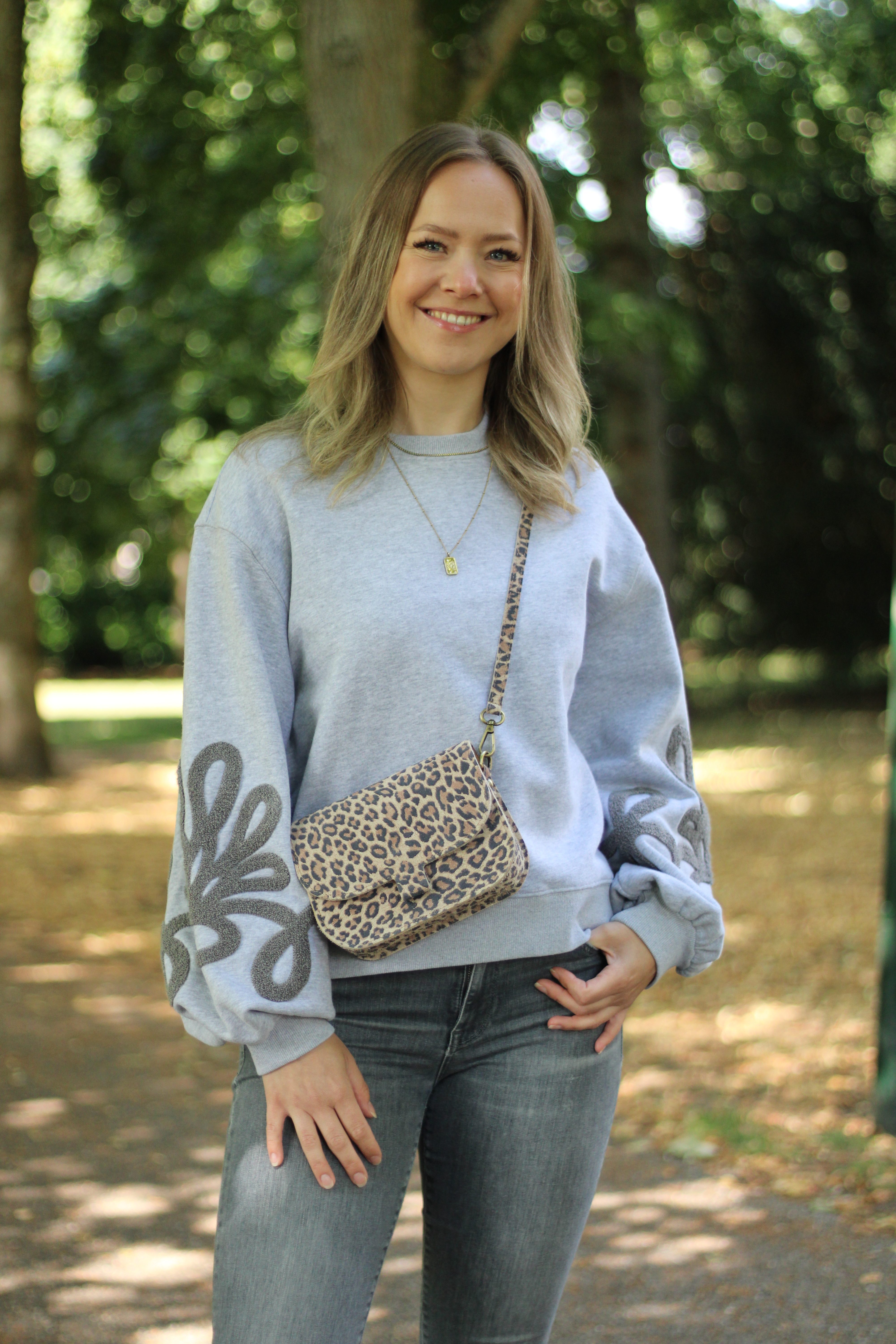 Rino & Pelle - Quincy Sweatshirt With Application - Grey Melange