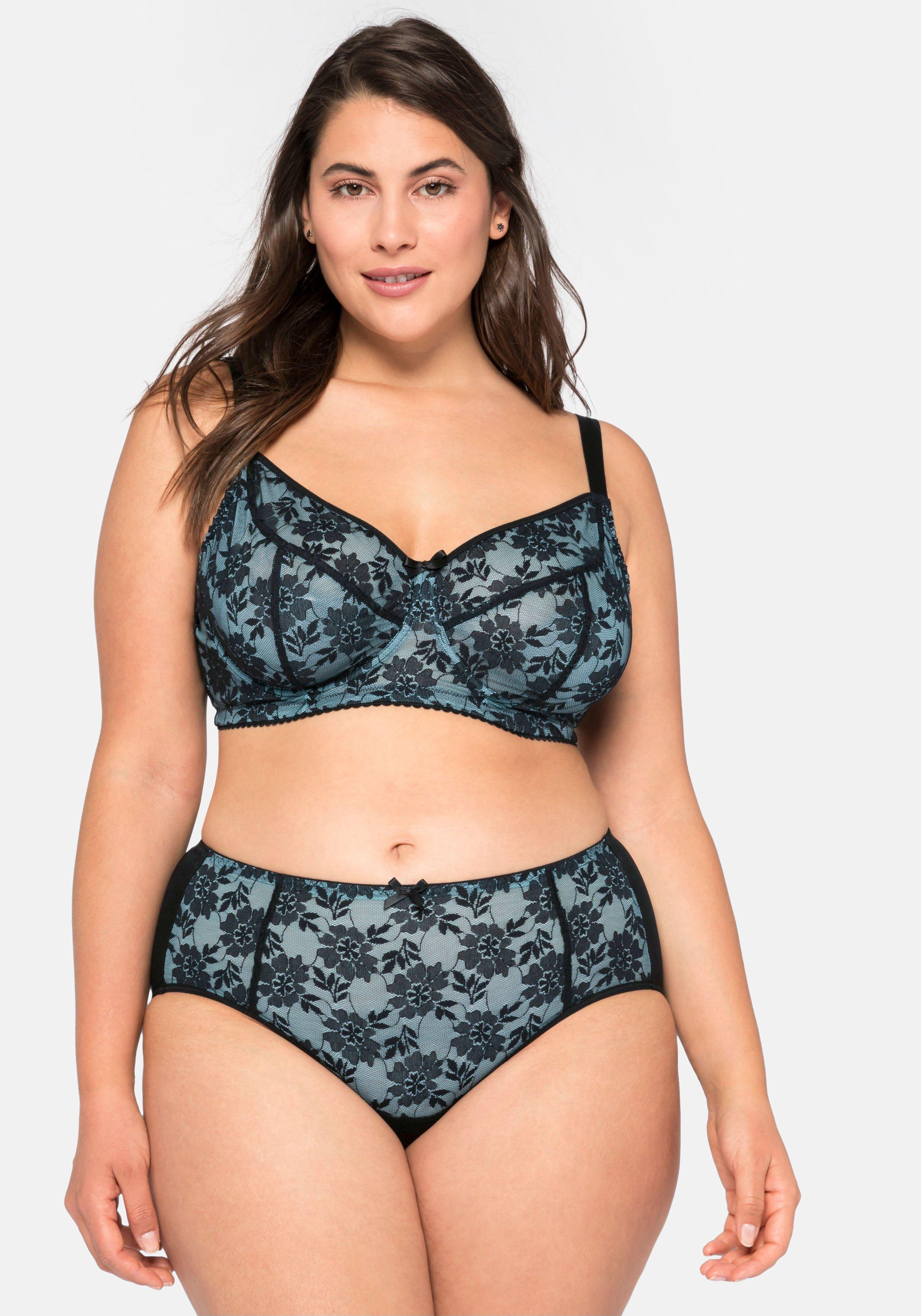 Slip in abdeckender Schnittform, mit Spitze und Mesh