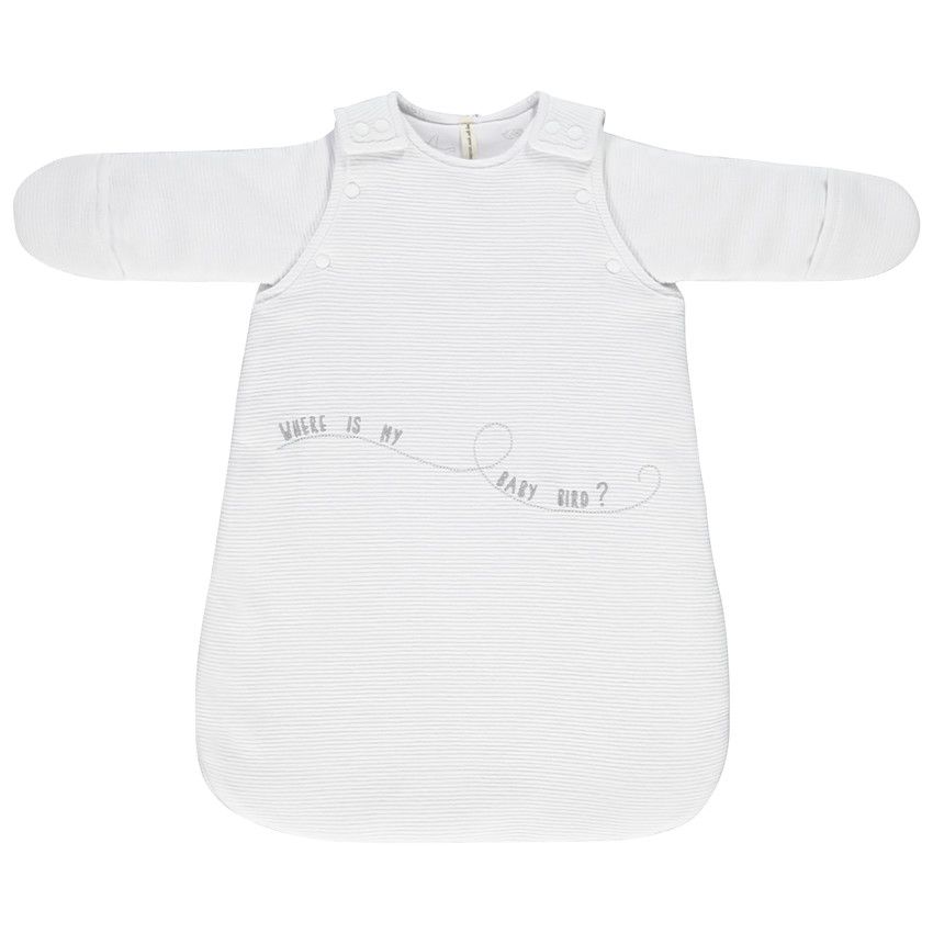 Gigoteuse spéciale prématuré à manches longues amovibles en polyester doublée coton TOG 3 - Blanc