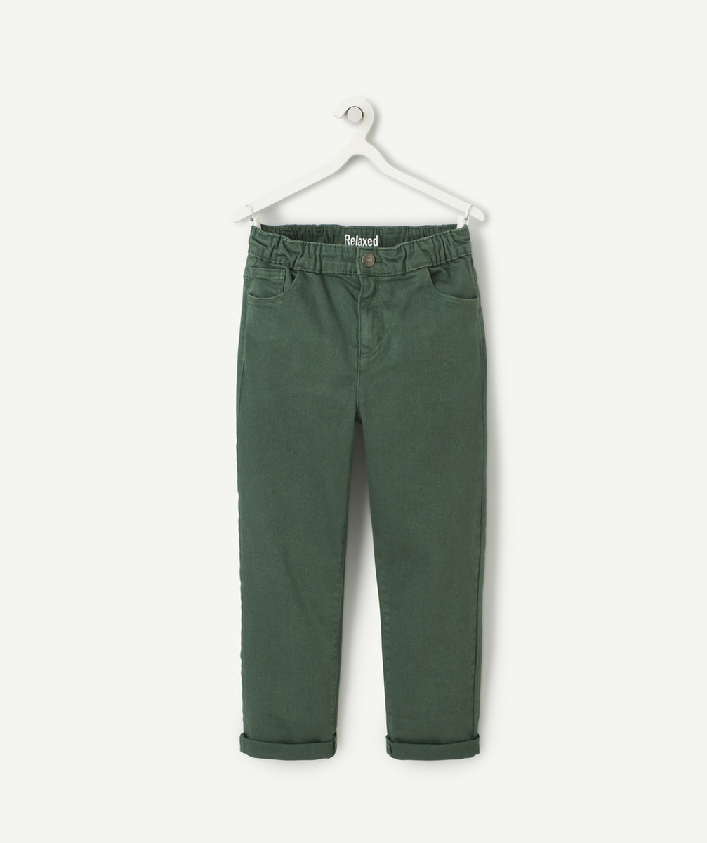 PANTALON RELAXED GARÇON EN VISCOSE RESPONSABLE VERT