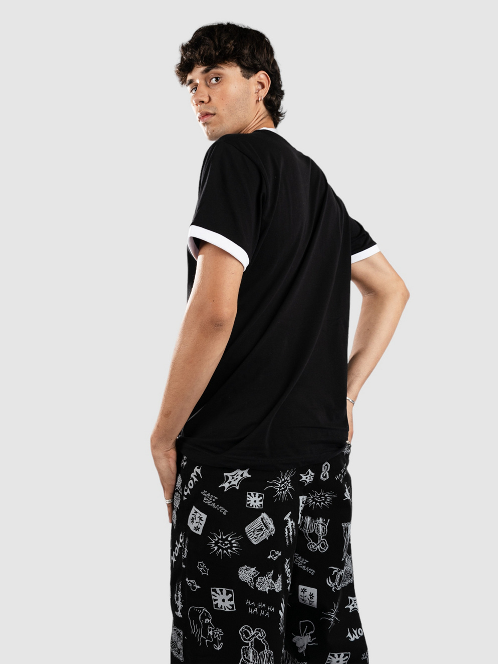 A Lost Cause Demonade Ringer T-Shirt black/white