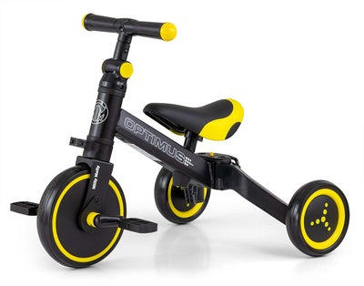 Milly Mally Optimus 3-in-1 Trehjulssykkel, Svart