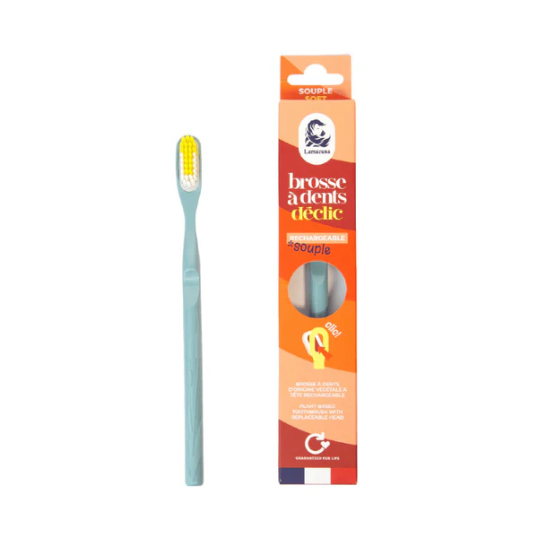 Lamazuna Brosse à dents écologique rechargeable - SOUPLE - Mimosa