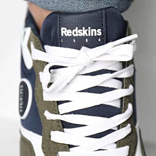 Baskets Oyati PO4910P Vert Kaki Bleu Marine Blanc