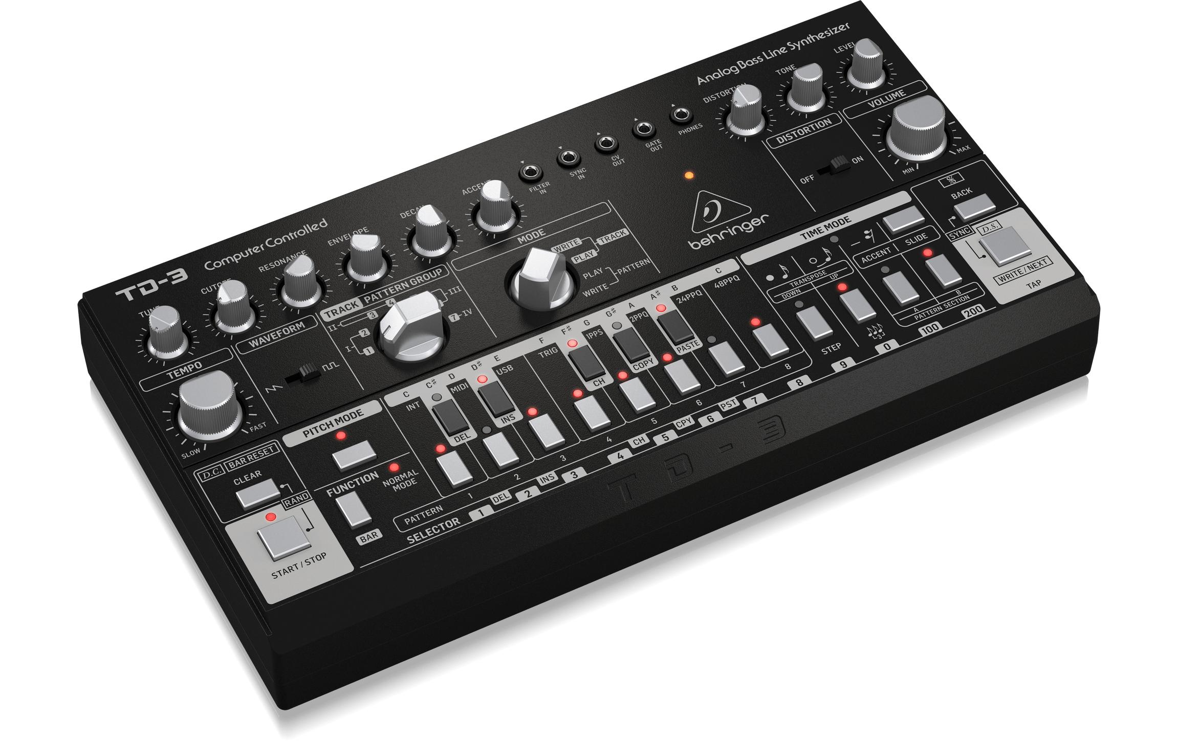 Synthesizer Analog Bass Line TD-3-BK Schwarz<br>Analoger Bass Line Synthesizer