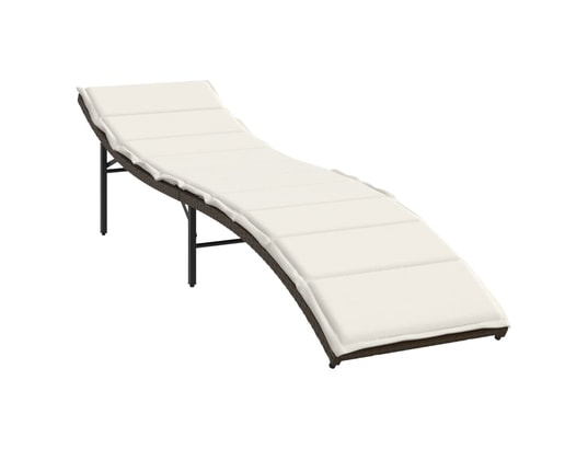 VIDAXL - Bain de soleil Chaises longues lot de 2 avec table marron résine tressée