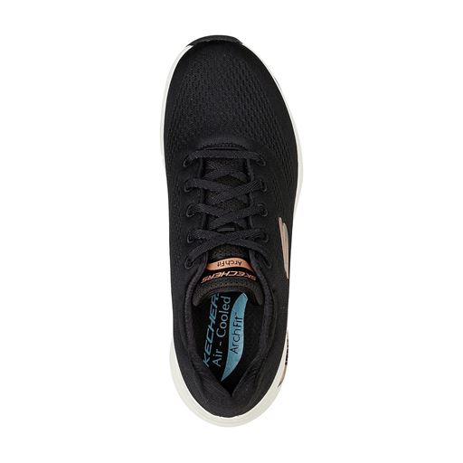 Skechers Arch Fit Sneakers, BKRG Black Rose Gold, 36