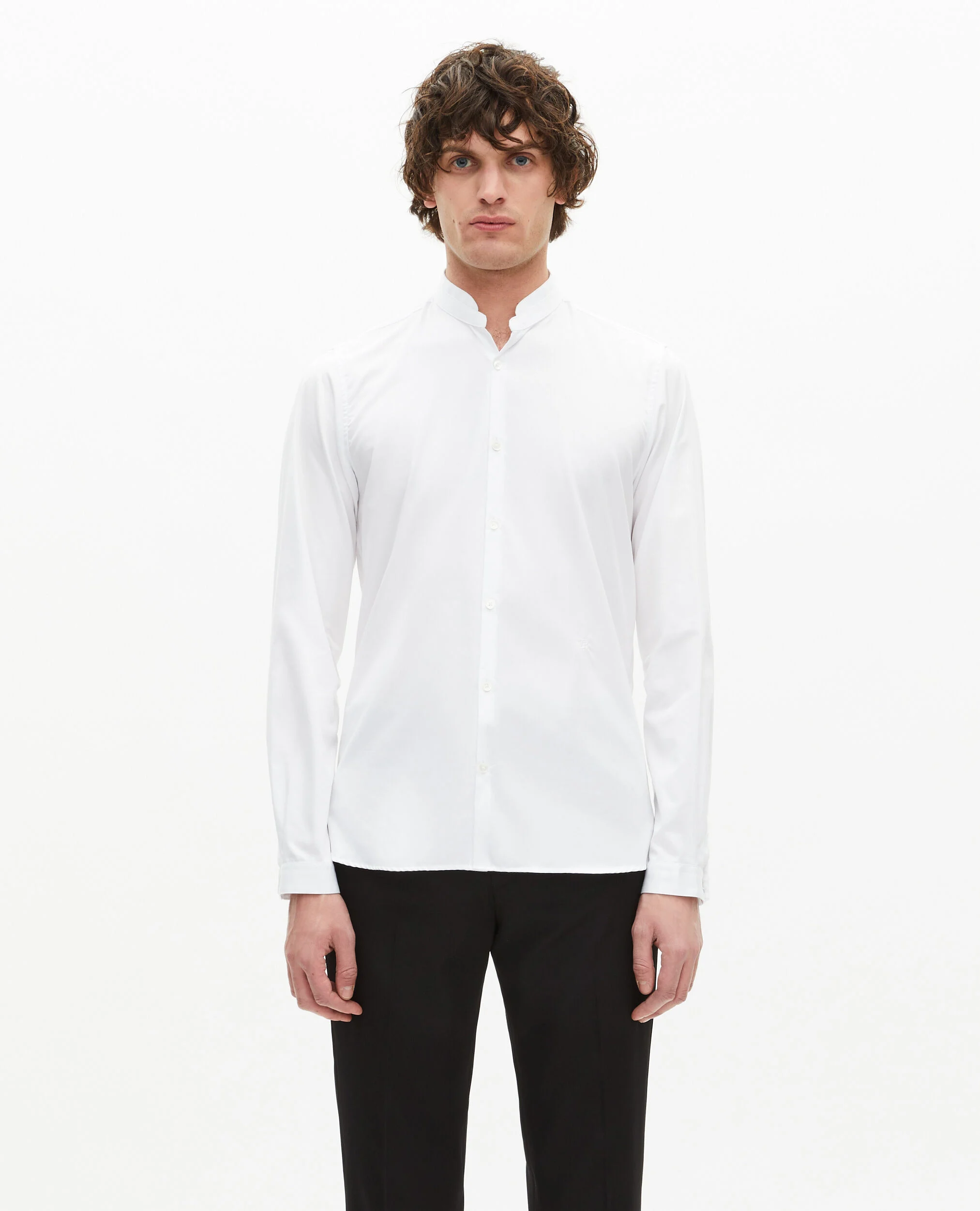 Chemise col officier blanche