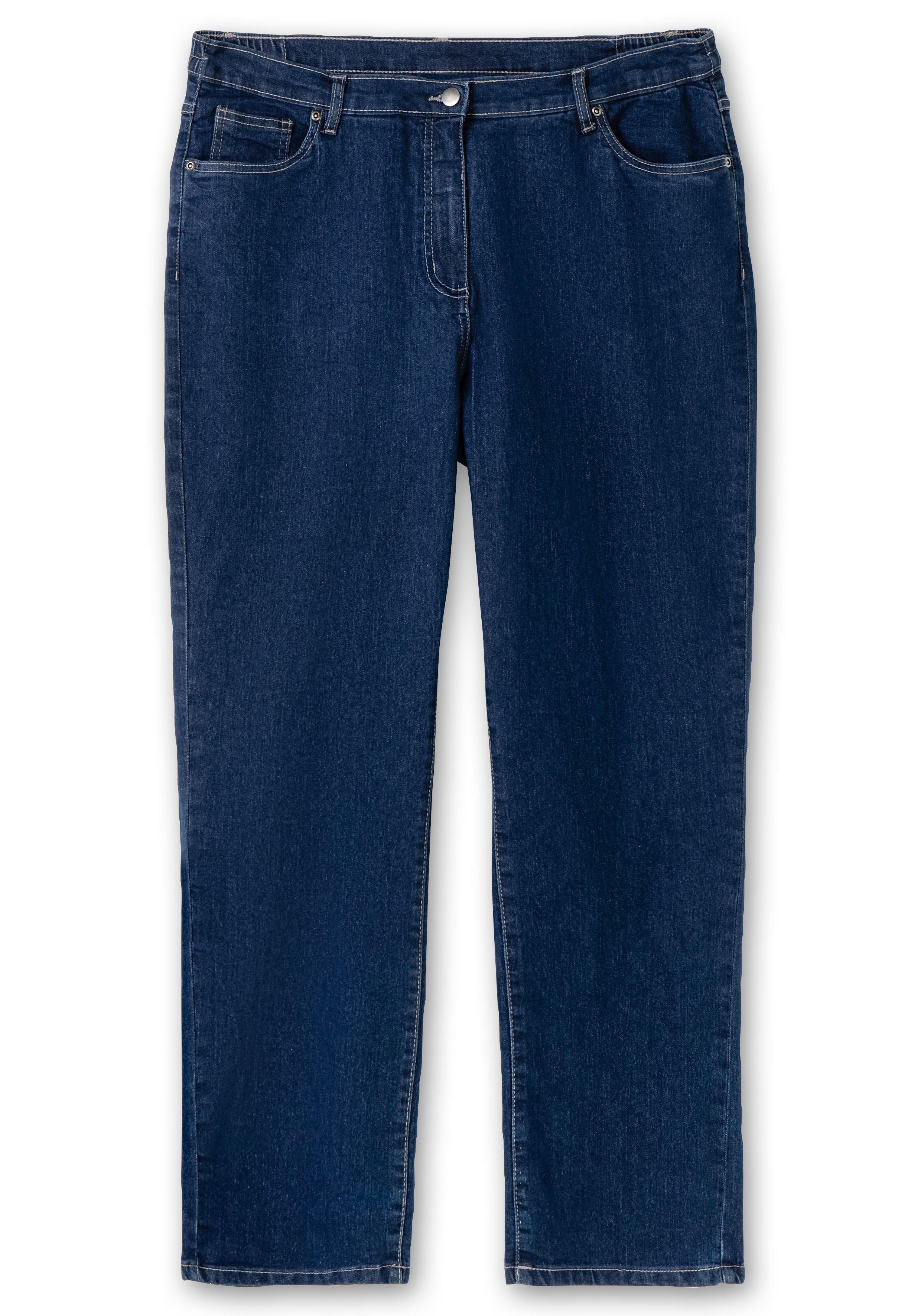 Gerade Jeans mit seitlichem Stretchbund