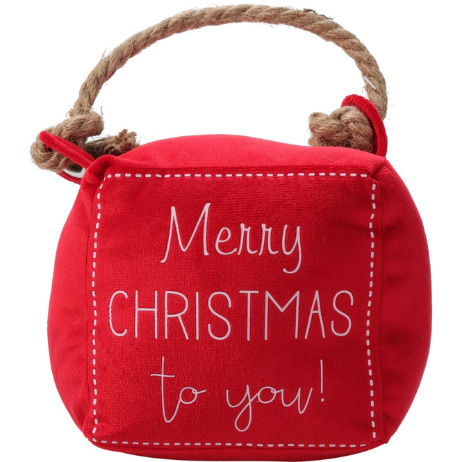 Türstopper - mit Christmas Schriftzug - ca. 13 x 13 x 13 cm