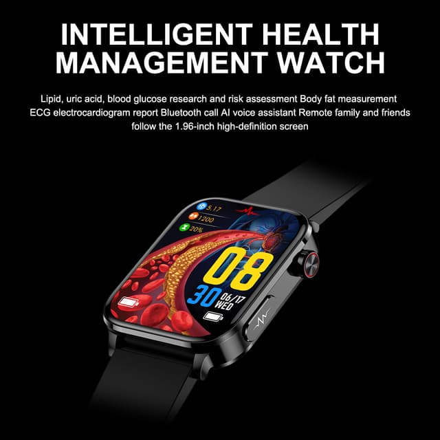 INF Smart ur med puls, søvnmonitor, skridttæller IP68