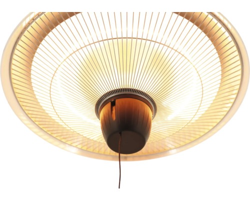 Calienta plafondspot voor op het terras Ø 42 cm 1500 watt met trekschakelaar en 50 cm plafondketting