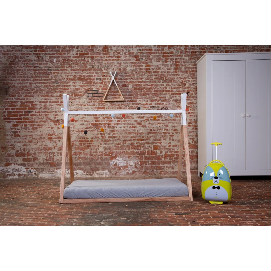 CHILDHOME Tipi Babybett Rahmen Natur weiß 70 x 140 cm