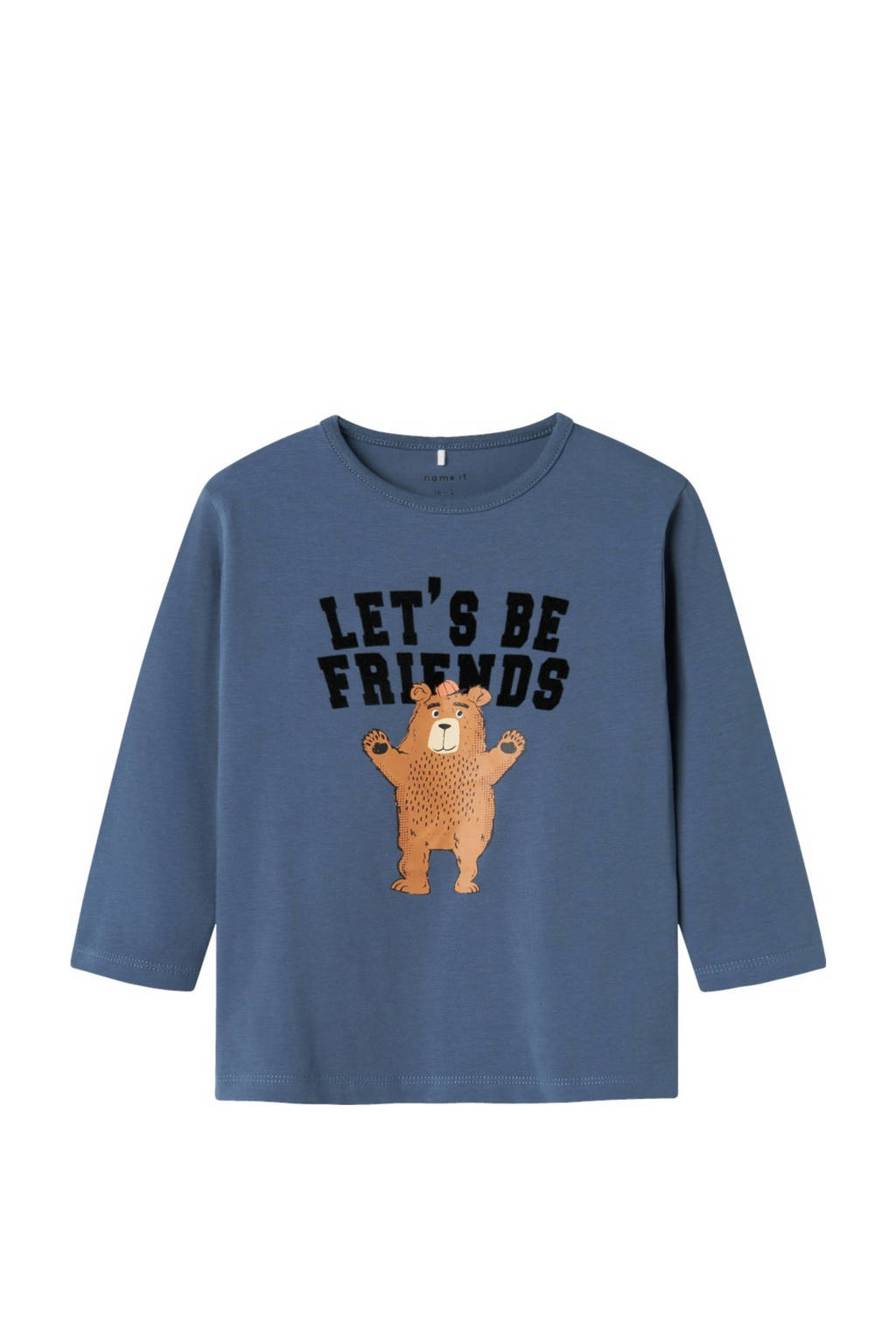 NAME IT longsleeve NMMOLAND met printopdruk donkerblauw