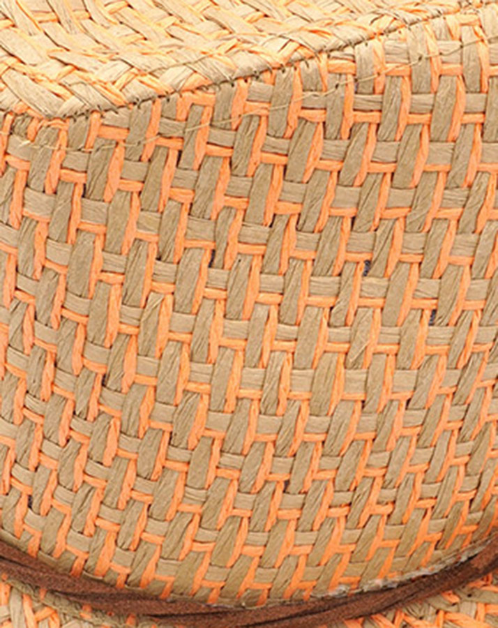 Stroh-Trilby COWGIRL in natur/apricot