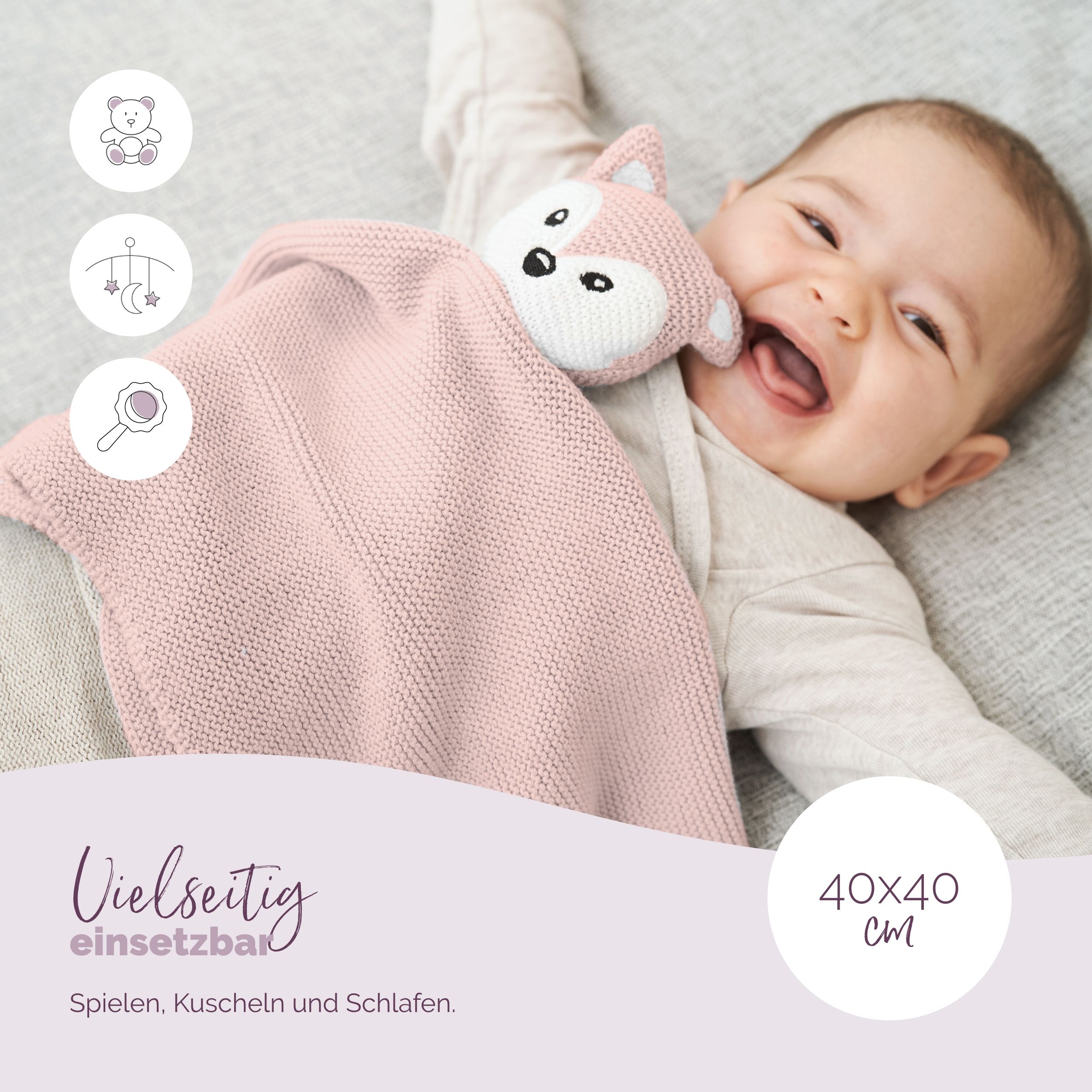 Livella Kuscheltuch (Fuchs) mit Söckchen aus Bio-Baumwolle