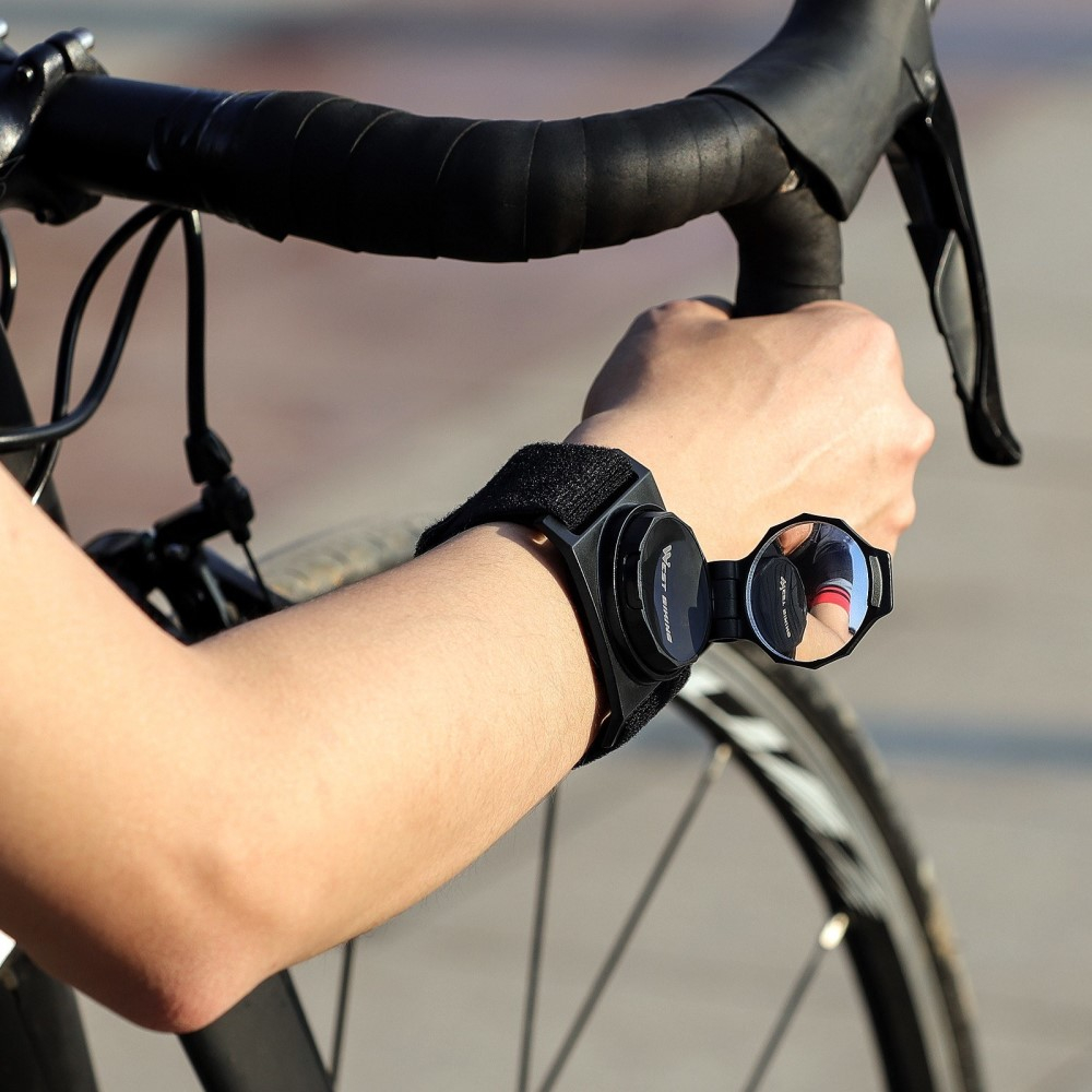 360° Universal Fahrrad Klapp Rückspiegel Velo Spiegel Armband - Schwarz