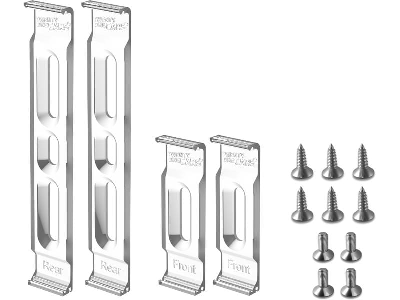 21CARS Kennzeichenhalterset Klick, Hochformat, Transparent Klick-Kennzeichenhalter für Wechselschilder