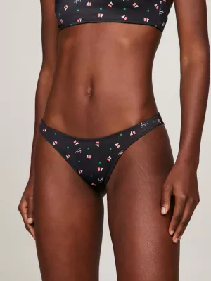 Calcinha de biquíni ousada com estampa exclusiva